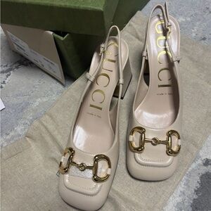 GUCCI Horsebit Leather 8cm malaga kid sandal Women's Skin Rose 643892